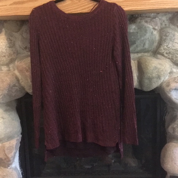 Burgundy Sweater with sequins - Picture 4 of 4